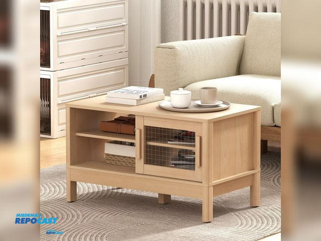 Lot 2-27460 - Coffee Table with Shelves  #WB001TE2016-LOG