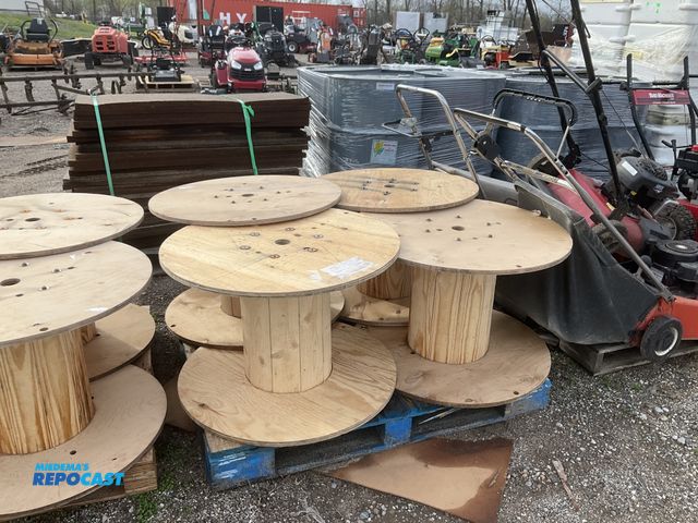 Lot 2-93722 - Lot of (4) wooden spools
