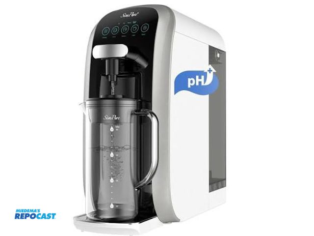 Lot 2-93863 - SimPure Y7T-A 5-Stage Countertop RO System with Portable Glass Water Pitcher &amp; Extra Alkaline Re...