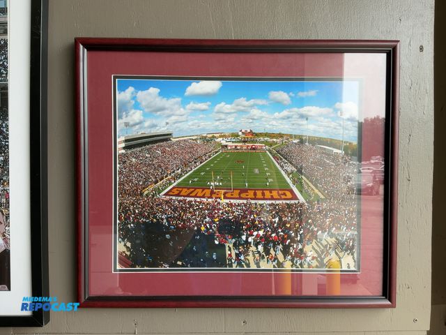 Lot 2-53345 - Framed Central Michigan University Football Game Panoramic Picture, 24.75” x 20.5”