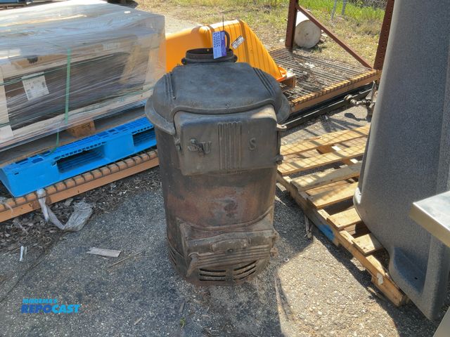 Lot 2-35685 - vintage, cast-iron cylindrical stove
