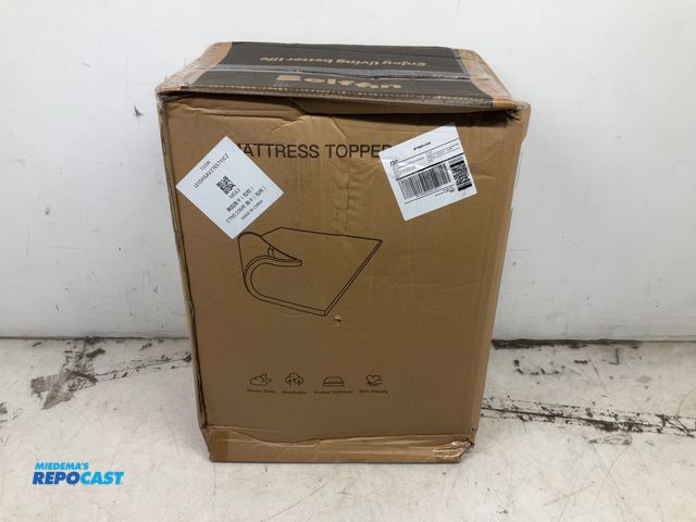 Lot 2-92263 - Belffin King Size 2” memory foam, mattress topper, grey