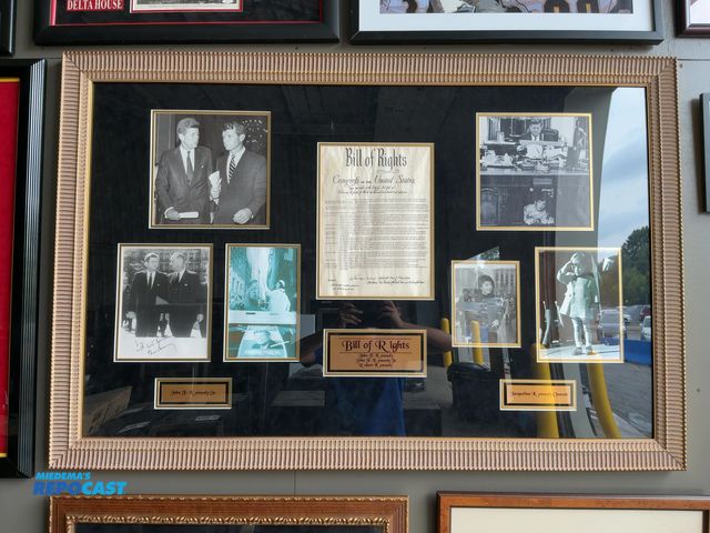 Lot 2-53332 - Framed Memorabilia Collection of the President Kennedy Family and a Bill of Rights Replica, 54.75” x...