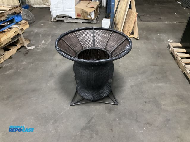 Lot 2-67736 - Skid of (3) TK Classics TKC070B-TB Espresso Wicker Dining Table Bases (without tops)