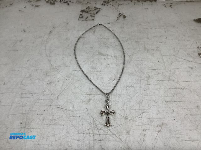 Lot 2-74142 - New Chrome Hearts gothic CH cross pendant necklace with a box chain