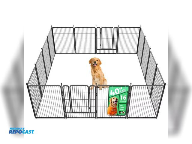 Lot 2-69633 - FXW instant black dog playpen 40” 16 panels