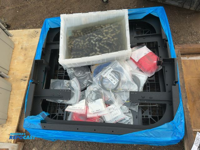Lot 2-18055 - Skid lot of chains and miscellaneous electrical wires