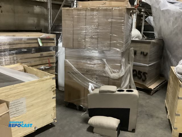 Lot 2-99041 - Skid lot of various colored Williamsburg Furniture Element Home Theater Center Consoles  - colors Fr...