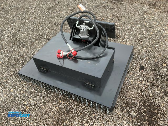 Lot 2-40821 - New SDLANCH 42" Mower Mini Skid Steer Attachment, approx. 42" cut, has three blades, approx. 45" wid...