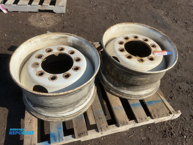 Lot 2-42426 - (2) 22.5”x12.25” Steel Bud Pilot Semi Wheels