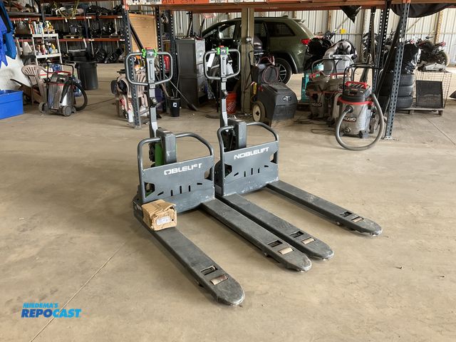 Lot 2-50487 - Lot of (2) Noblelift SPTE33LI-2745 3300 lbs Motorized Pallet Jacks
