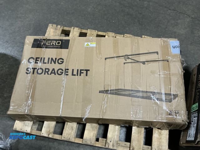 Lot 2-96511 - FERO FSL-L1 4 x 8 x 9’ tall Black future garage storage ceiling storage lift