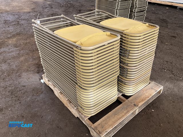 Lot 2-21856 - Approximately 50 Plastic Folding Chairs Metal Frame