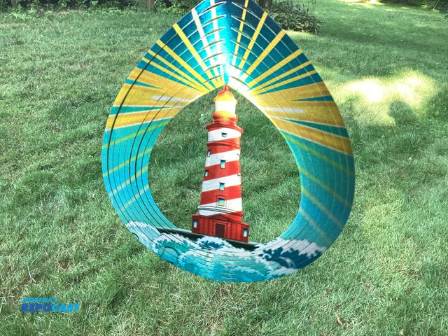 Lot 2-63230 - New Spinfinity Designs wind spinner. Stainless Steel Metallic finish shimmers in the sunlight and tw...