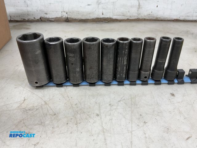 Lot 2-19279 - 10pc Snap-on 1/2 drive seep sockets