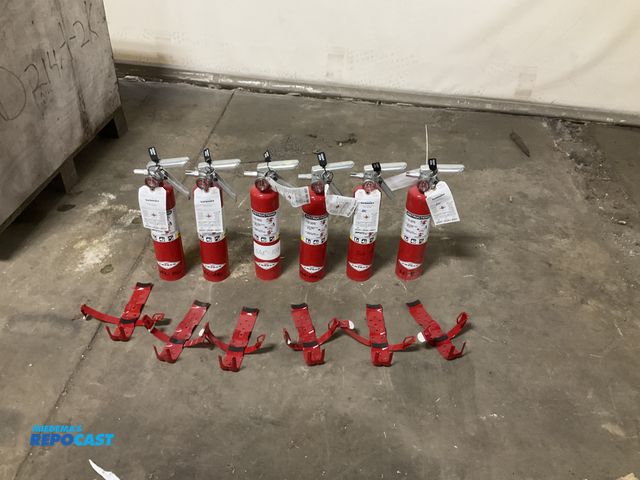 Lot 2-21008 - (6) 2-1/2 lb dry chemical fire extinguishers with metal wall mount brackets, all were last inspected...