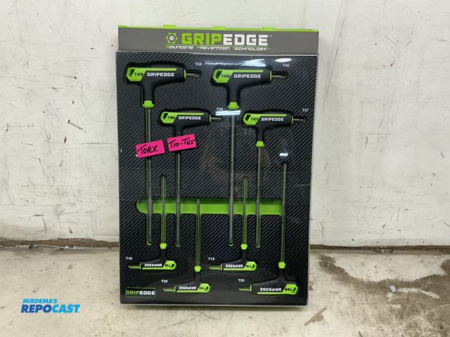 Lot 2-35442 - GRIPEDGE 8-pc Long RPT Star Handle T-Handle Torx Drivers T10-T45