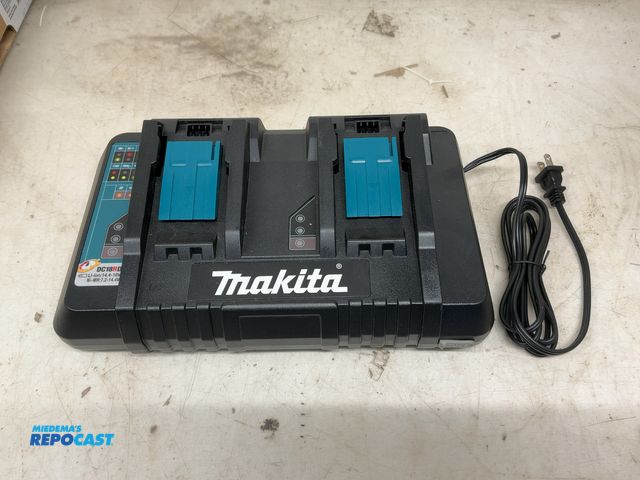 Lot 2-76610 - makita 18z double battery charger