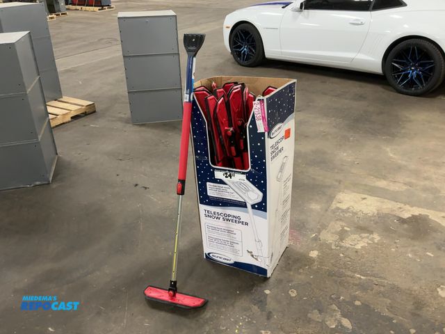 Lot 2-21538 - (14) New Suncast Telescoping Snow Sweeper, 35"-52" telescoping handle