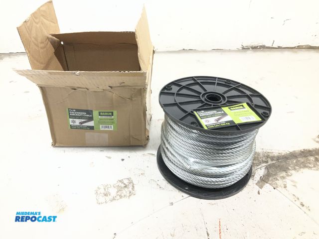 Lot 2-73538 - Roll of 1/4”x250’ Baron Galvanized Aircraft Cable