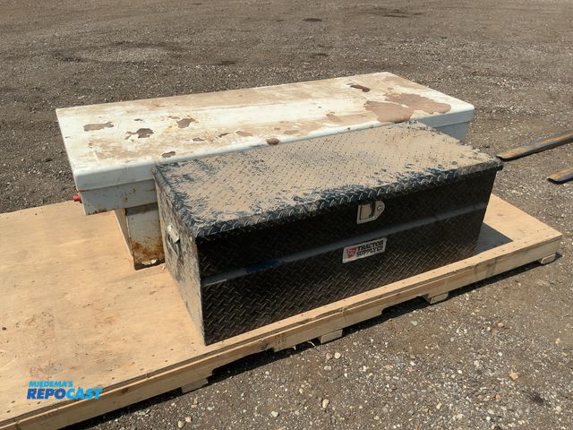 Lot 2-40291 - (2) Toolboxes, TSC Black Aluminum 47-1/2"x19-1/2"x18" tall and Weatherguard Steel 71-1/4"x28-1/2"x18...