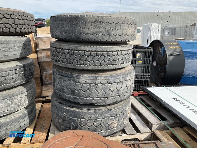 Lot 2-27504 - Stack of (4) Truck Tires