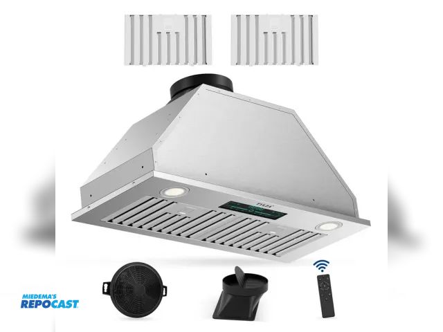 Lot 2-65747 - New Costway FPQ0776/FP1077 Other (1) Costway under a net range hood kitchen stove vent hood sensing/...