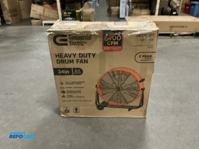 Lot 2-69040 - 24" 2 speed heavy duty drum fan