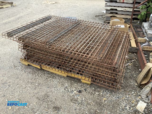 Lot 2-13098 - Skid lot of metal heavy duty pallet racking approx. 58” x 49”