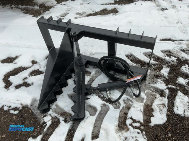 Lot 2-42379 - New JCT Tree / Post Puller Skid Steer Attachment, Universal Quick Attach, Has Hydraulic Hoses with Q...