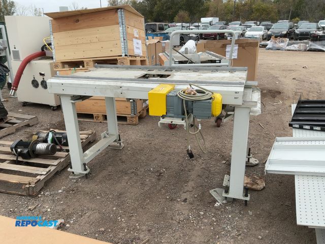 Lot 2-69470 - Industrial table with 43101MTR motor rack and Sew-eurodrive unit model#R37 DRS71M4