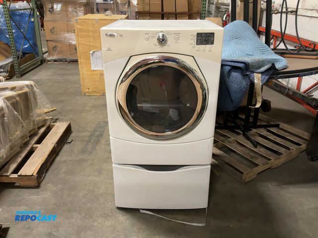 Lot 2-18095 - Whirlpool WED9371YW0 Front-Load Washer w/ Pedestal Stand