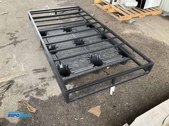 Lot 2-33219 - Metal bed frame with detachable bars approx. 74.5” x 38” x 6”