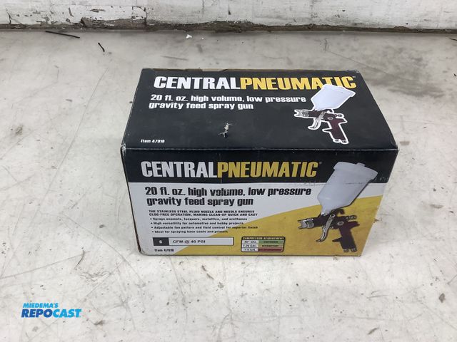 Lot 2-27731 - CentralPneumatic 20 fl. oz. high volume, low pressure gravity feed spray gun