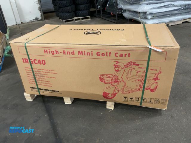 Lot 2-40217 - New SDLANCH IRGC40 3-Wheel Mini Electric Golf Cart / Scooter, 60 Volt, 600 Watt Motor, Three Speed, ...