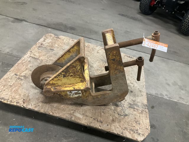 Lot 2-42467 - Clamp-on bucket mount asphalt cutter, 15” x 5” opening for mounting, two 1-1/2” diameter threaded cl...