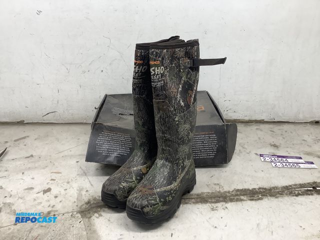 Lot 2-93322 - Pair of DryShod NSG-MH-CM All Camo Nosho Gussett-Top Hunting Boots, Men’s Size 9, New in Box