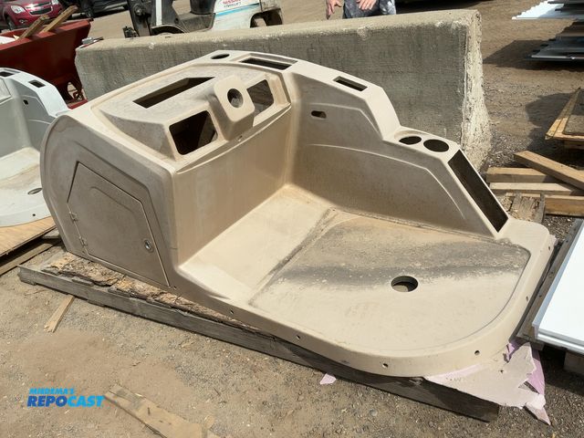 Lot 2-76809 - Fiberglass boat console, grey