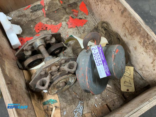 Lot 2-30556 - CM 1 Ton Manual Chain Hoist with I-Beam Trolley