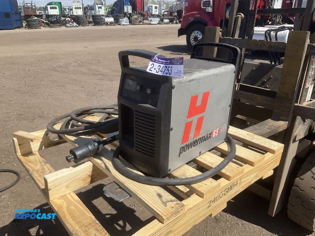 Lot 2-34753 - Hypertherm Powermax 65 plasma cutter, 200-480 volt 3 phase electric, has torch lead but not the grou...
