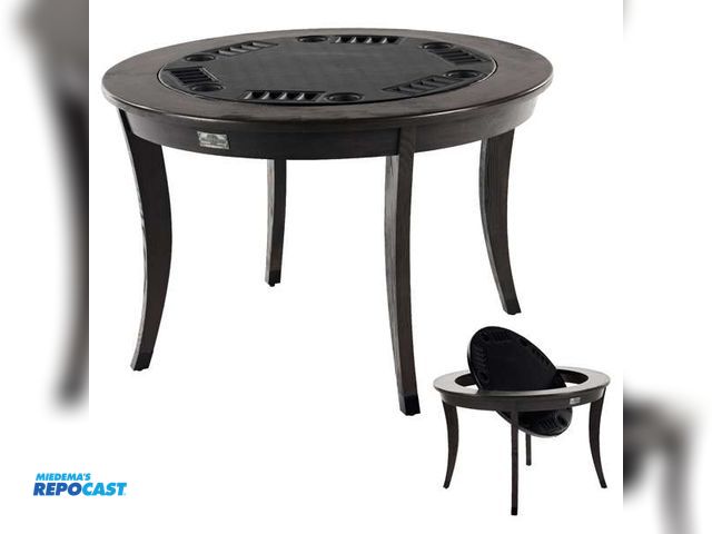 Lot 2-13797 - MD Sports PK100Y24020 Barrington Onyx 40 inch 2 in 1 flip top poker and dining table