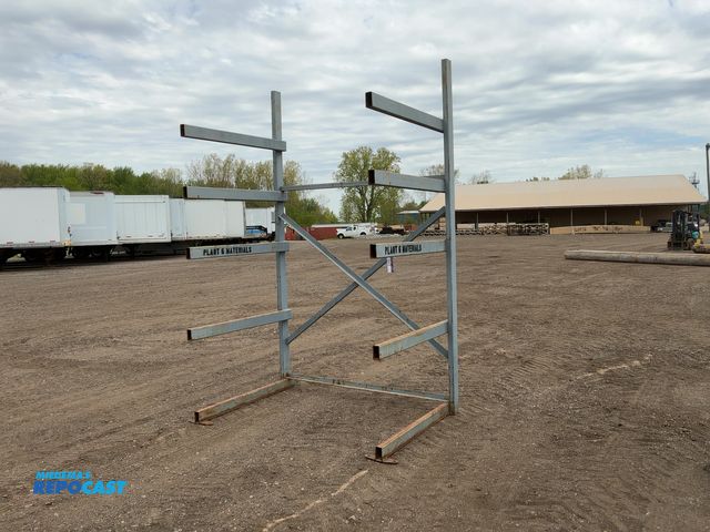 Lot 2-34472 - Metal 5-Tier Cantilever Rack, welded together, arms stick out 4’, 76-1/2” wide x 52” deep x 10’ tall