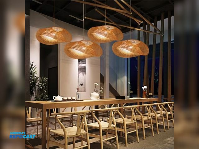 Lot 2-95946 - Handmade straw woven hat hanging light weaving chandelier