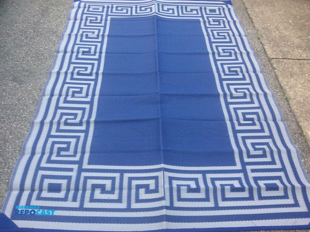 Lot 2-77647 - New New Venture Forward Outdoor Mat for RV, Boat, Beach, or Deck. Heavy weight mat with tight weavin...