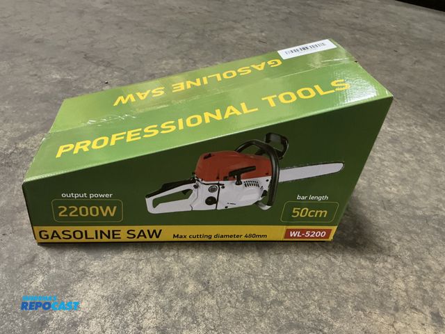 Lot 2-79817 - Gasoline Saw Professional Tools WL-5200 50cm Bar Lenght