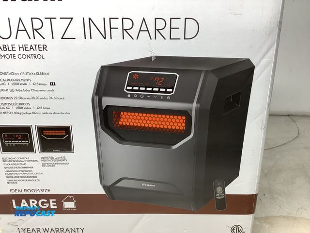 Lot 2-75112 - We Warm  1004206494 Quartz Infrared portable heater with remote control