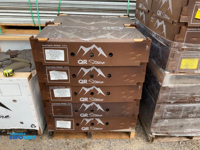 Lot 2-27547 - (10 boxes) of QR Stone dressed fieldstone walnut flats, 10 SQ FT per box