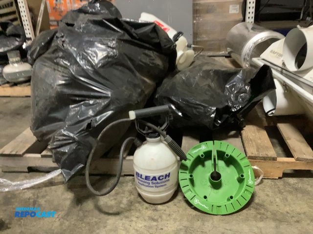 Lot 2-77937 - Skid lot consisting of bag of green flora flex reusable water distributors for plants, and different...