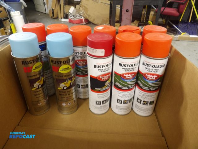 Lot 2-53862 - (11) rust-oleum/industrial choice striping paint, various colors