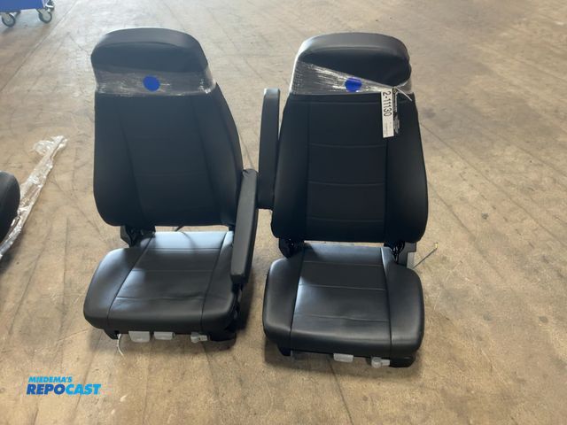 Lot 2-11130 - Lot of (2) New Takeout 2022-25 Freightliner M2/S2 Black Vinyl Seats, without Isri Air Ride Bases, ea...